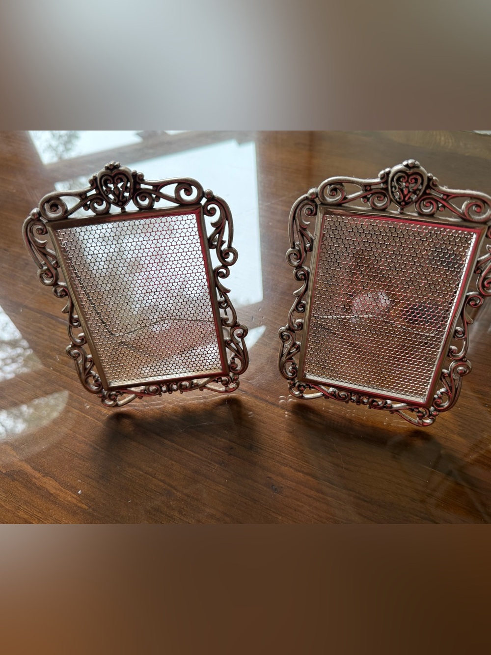 Decorative Silver-Tone Ornate Heart Accent Panel